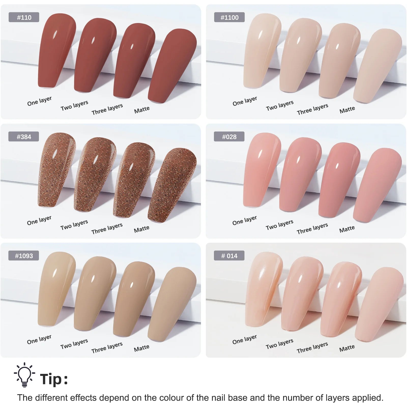 LKEnail Velvet Blush - 6 Color Nail Gel Kit