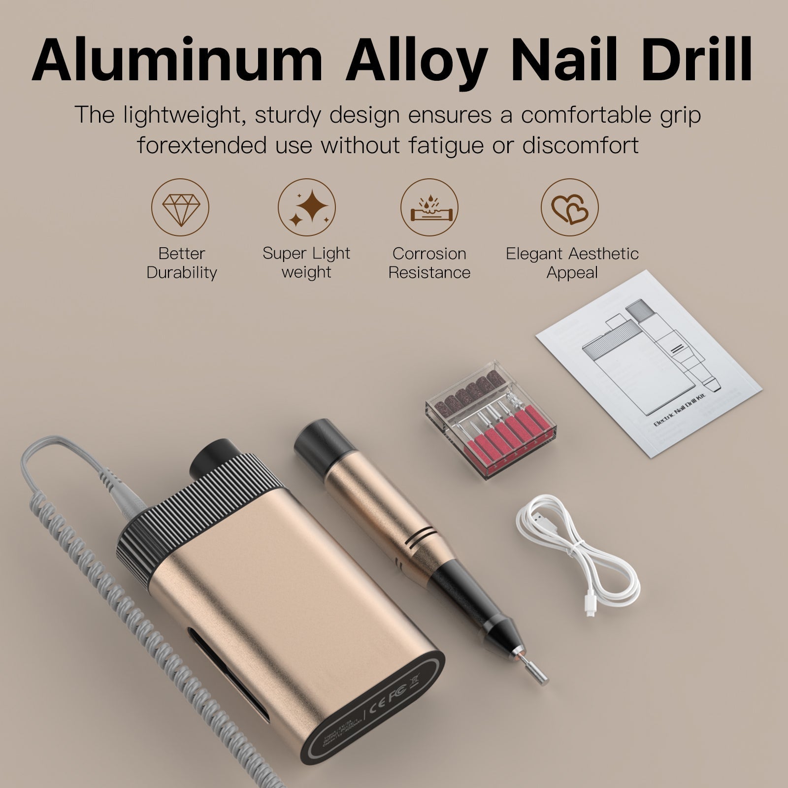 Shexnail Professional Rechargeable 30000 Rpm Nail Drill