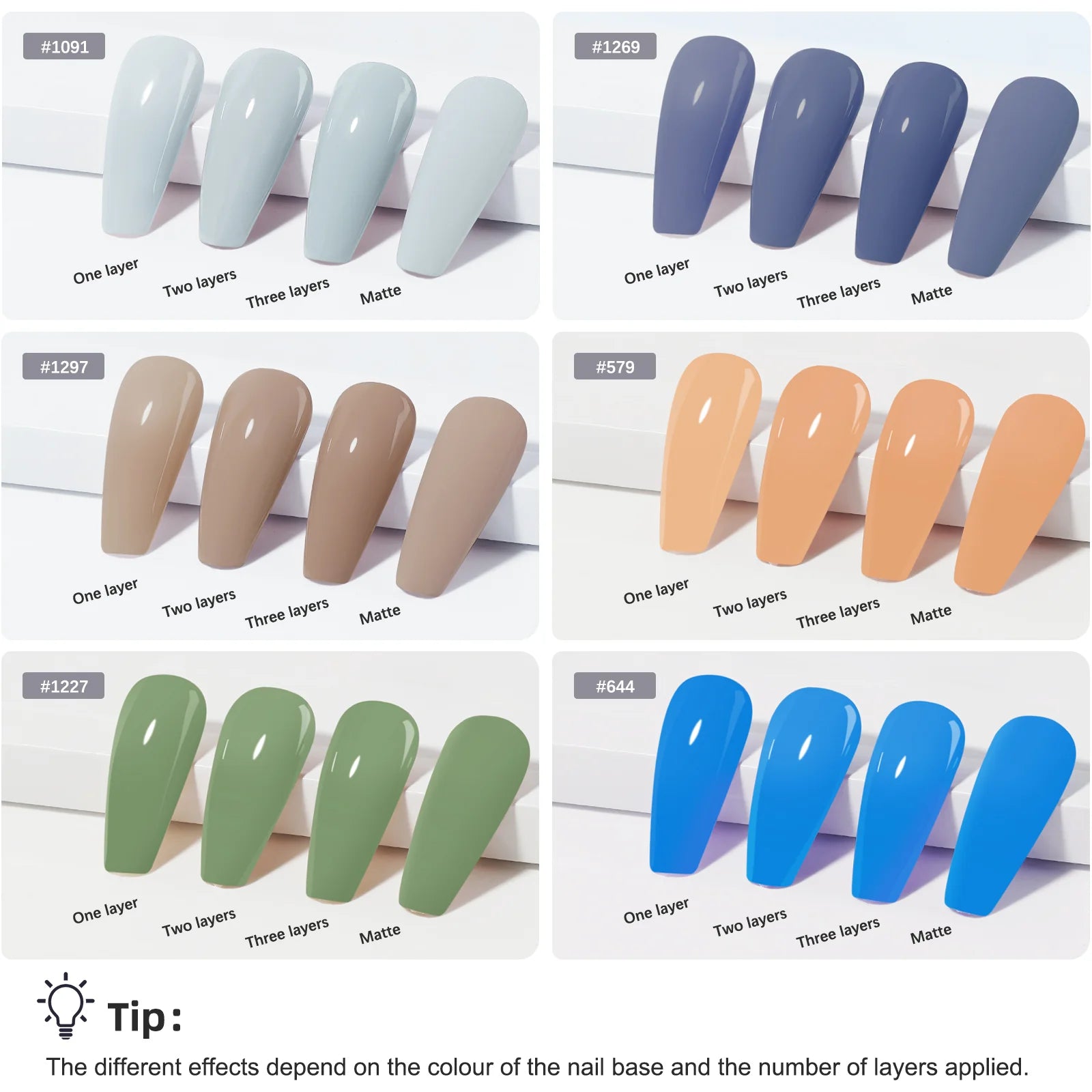 LKEnail Aurora Spectrum - 6 Color Nail Gel Kit