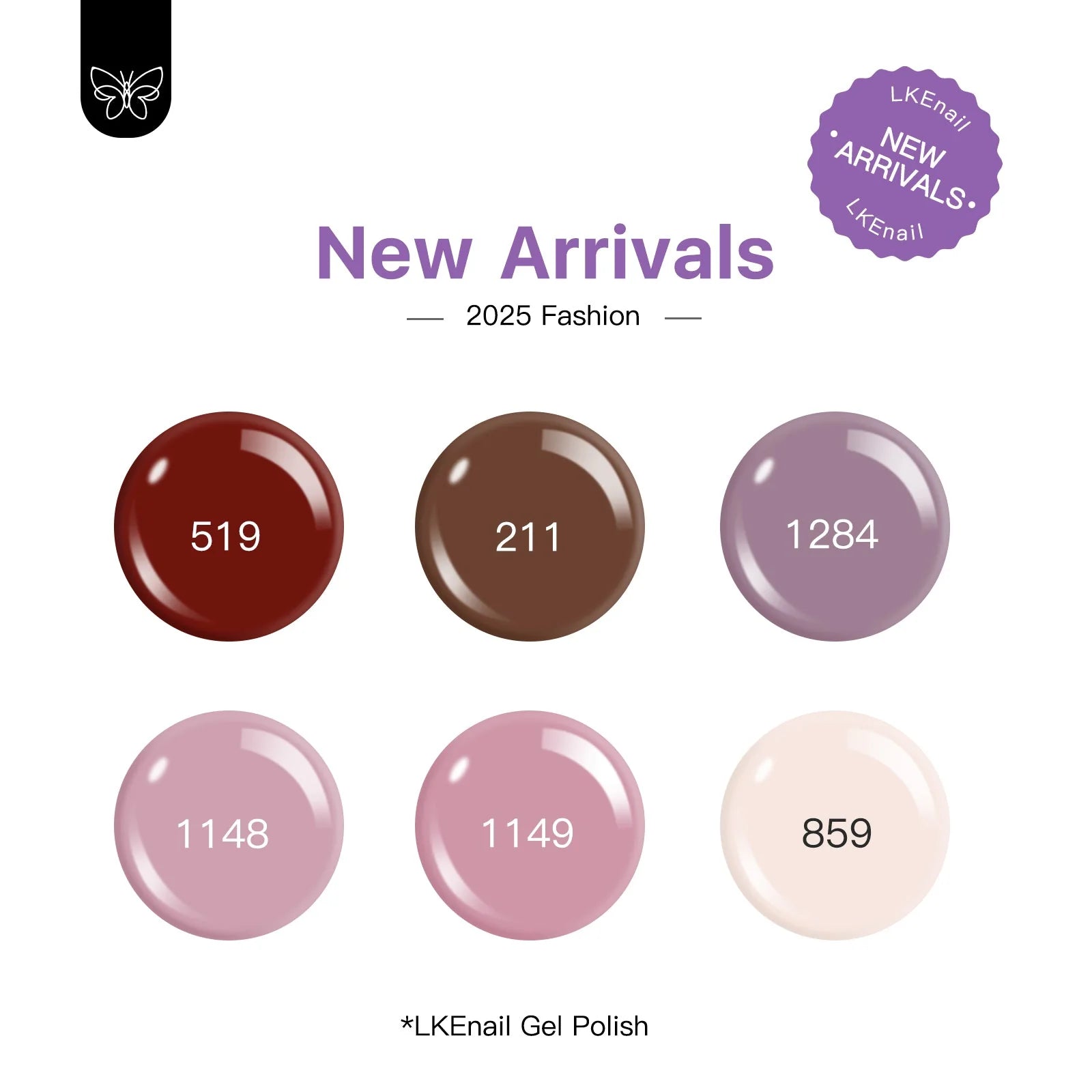 LKEnail Enchanted Blush - 6 Color Nail Gel Kit - LKEnail