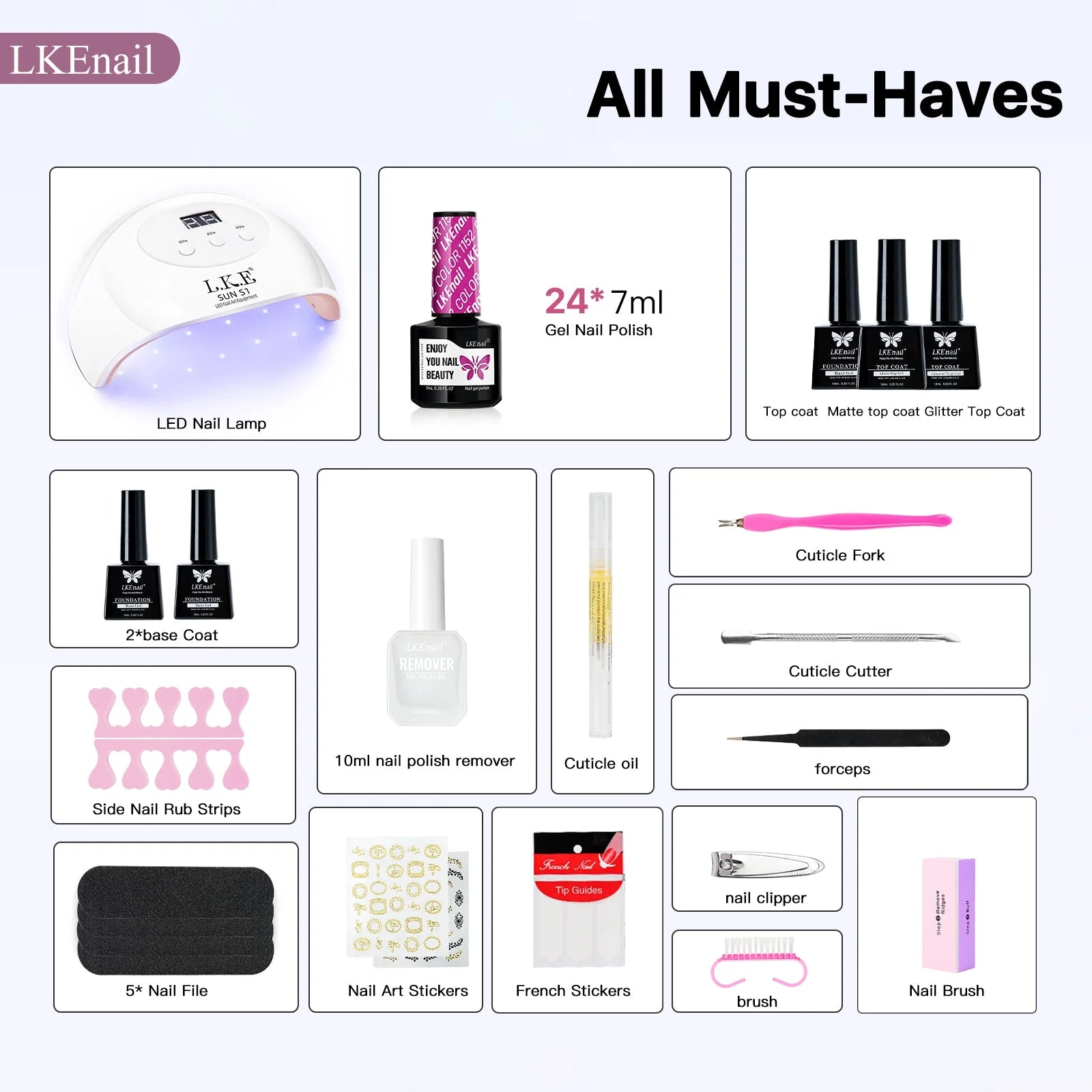 LKEnail High Valve Gel Nail kit - LKEnail