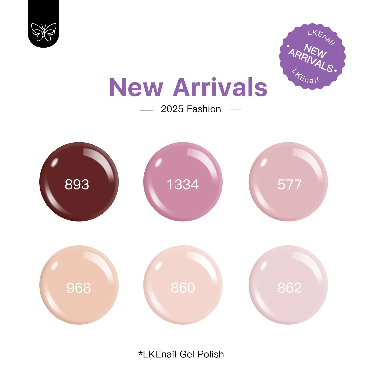 LKEnail Modern Muse - 6 Color Nail Gel Kit - LKEnail