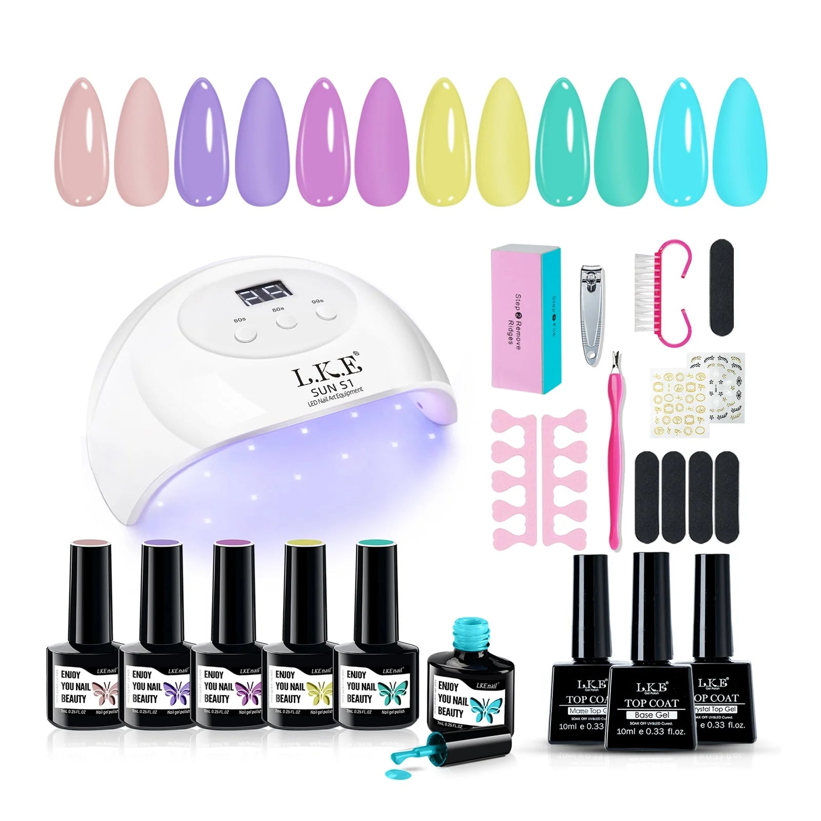 LKEnail Mystic Bloom – 6 Color Nail Gel Kit - LKEnail