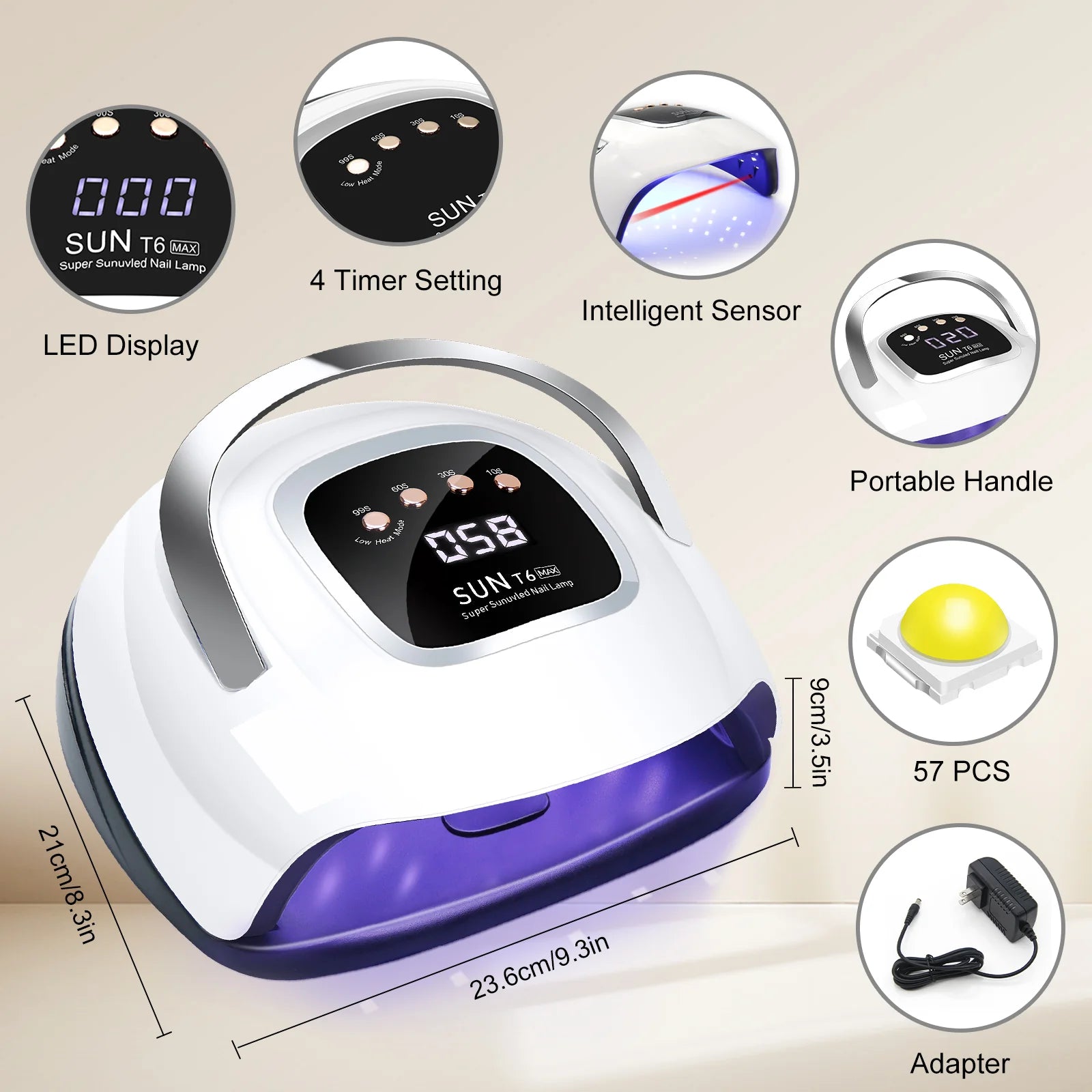 Shexnail SUN T6 MAX UV Nail Lamp Nail Dryer