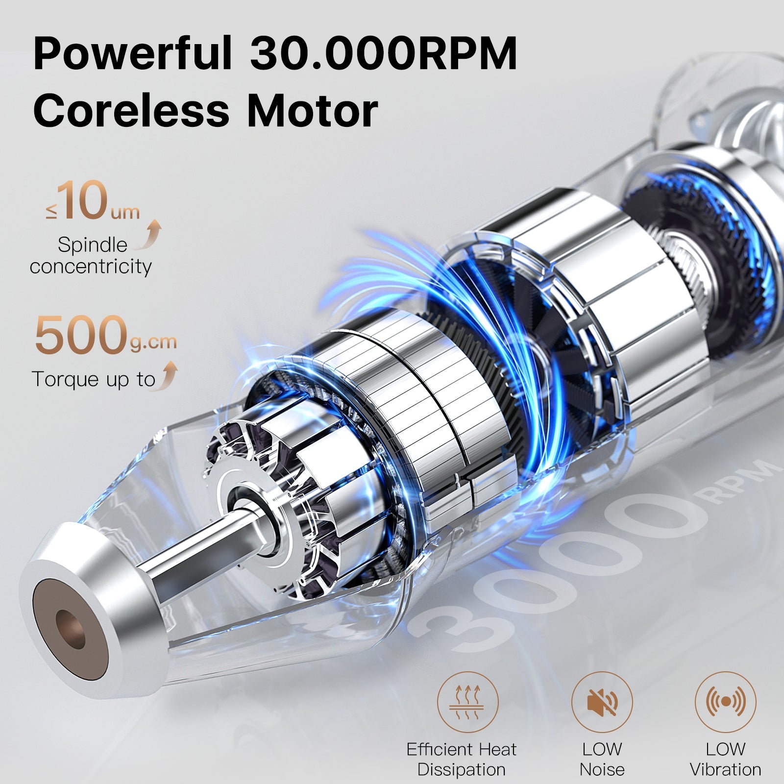 Shexnail Professional Rechargeable 30000 Rpm Nail Drill