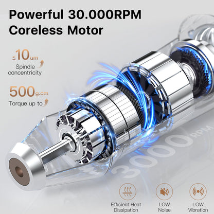 Shexnail Professional Rechargeable 30000 Rpm Nail Drill