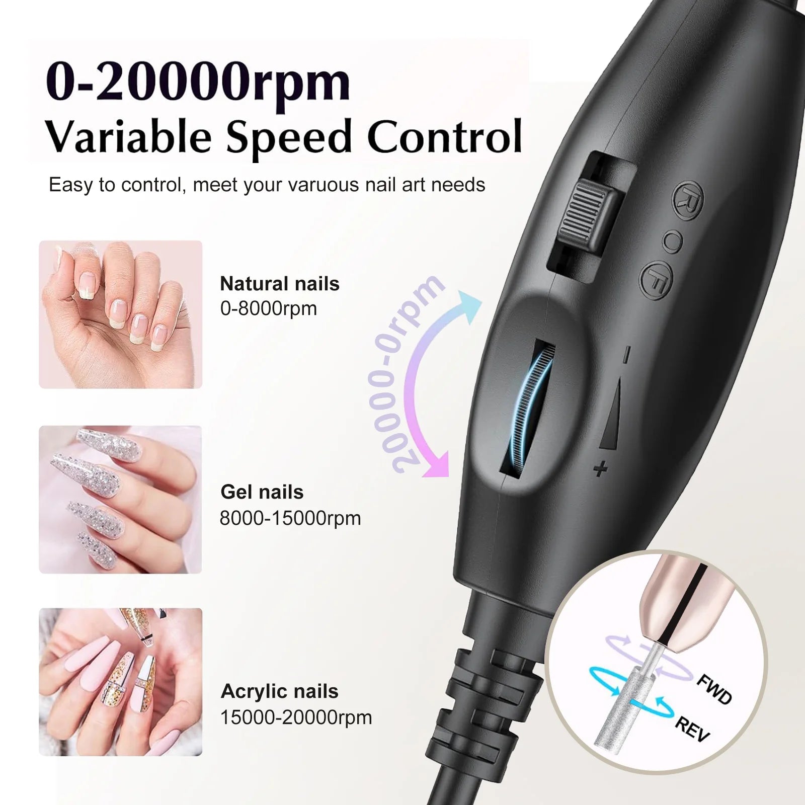 Shexnail Professional Electric Nail Drill Set