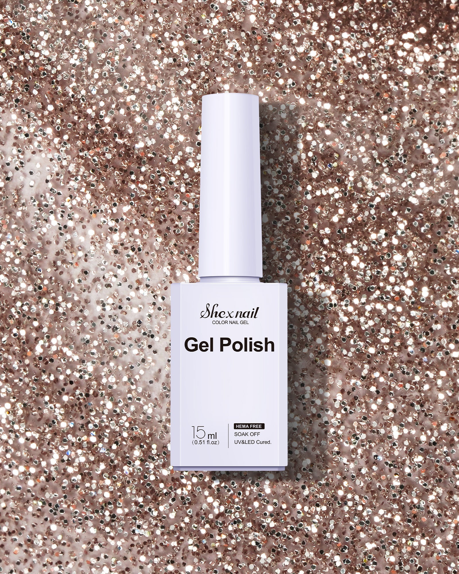Nature's Hue HEMA-Free Gel Polish #G145 Silver Glitter