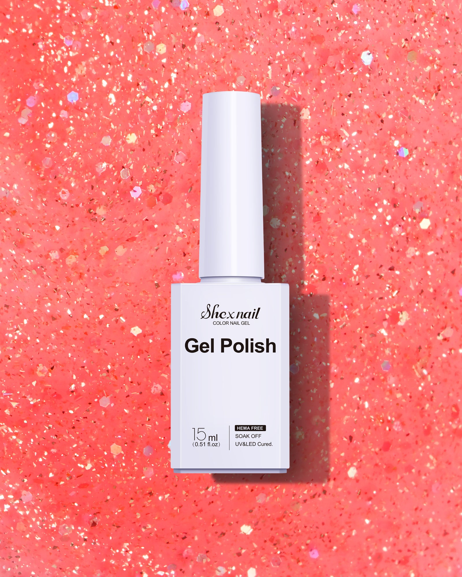 Nature's Hue HEMA-Free Gel Polish #G395 Pink Glitter