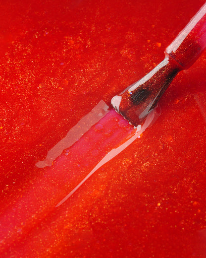 Nature's Hue HEMA-Free Gel Polish #G472 Red Glitter