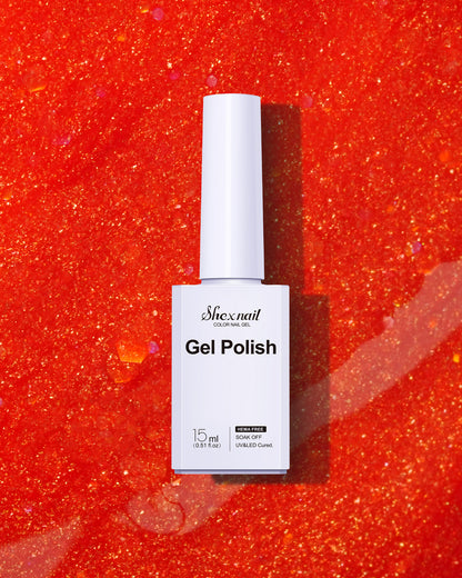 Nature's Hue HEMA-Free Gel Polish #G472 Red Glitter