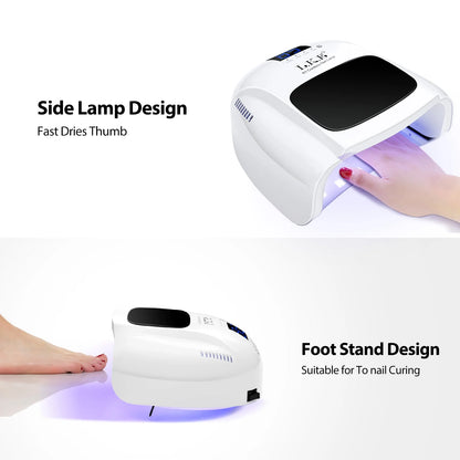 Cordless UV Nail Lamp R1 – Rechargeable Nail Dryer with Auto Sensor & LCD Timer for Gel Nail Polishes - LKEnail