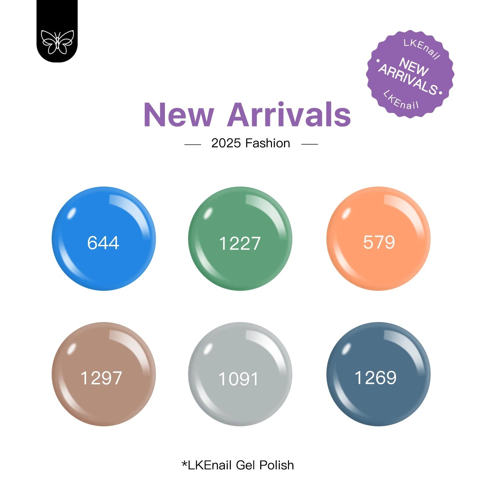 LKEnail Aurora Spectrum - 6 Color Nail Gel Kit - LKEnail