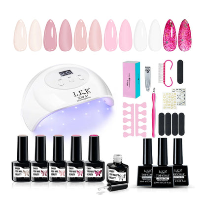 LKEnail Blushing Nude Bloom - 6 Color Nail Gel Kit - LKEnail