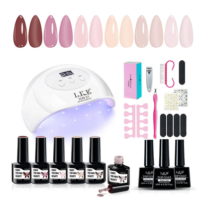 LKEnail Enchanted Blush - 6 Color Nail Gel Kit - LKEnail