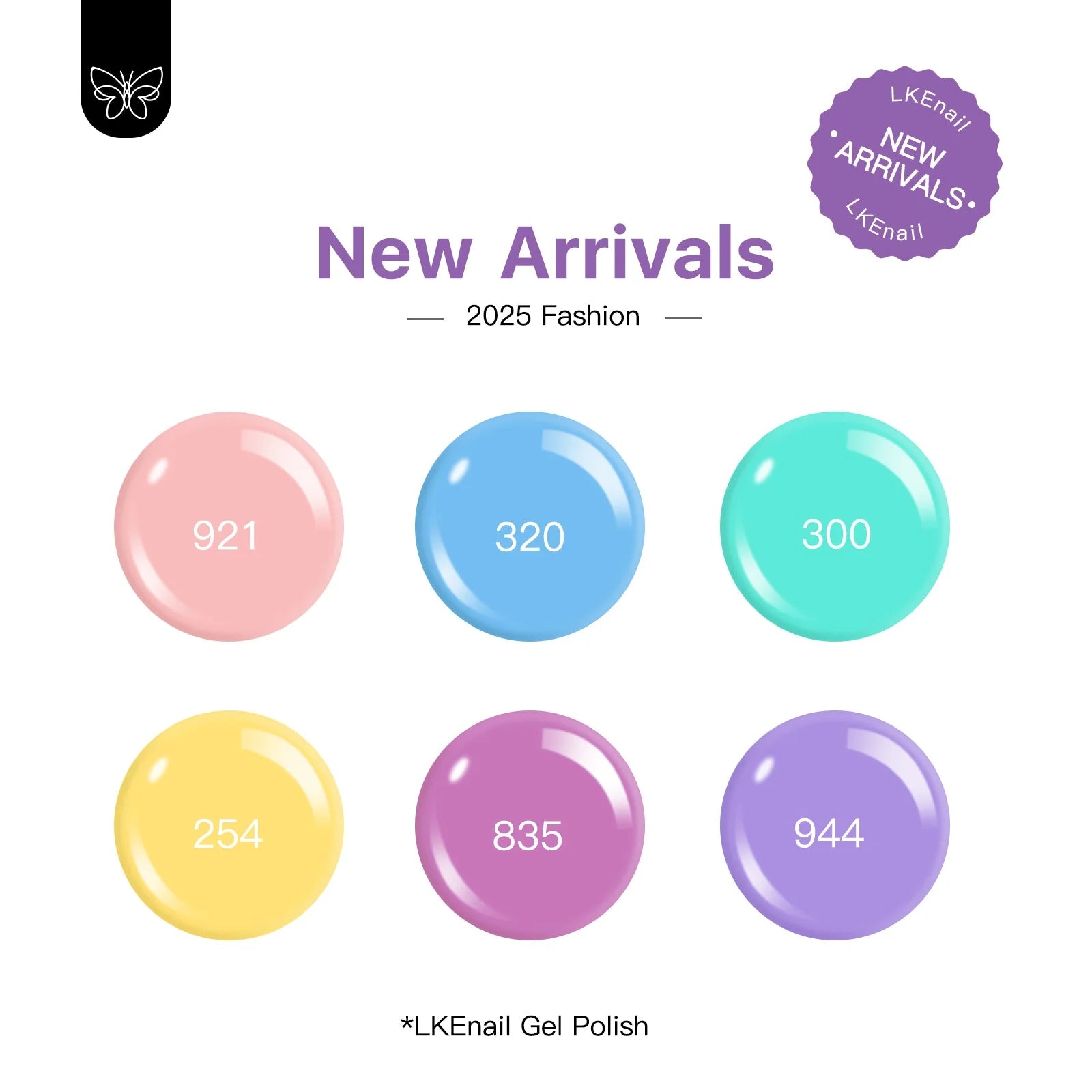 LKEnail Mystic Bloom – 6 Color Nail Gel Kit - LKEnail