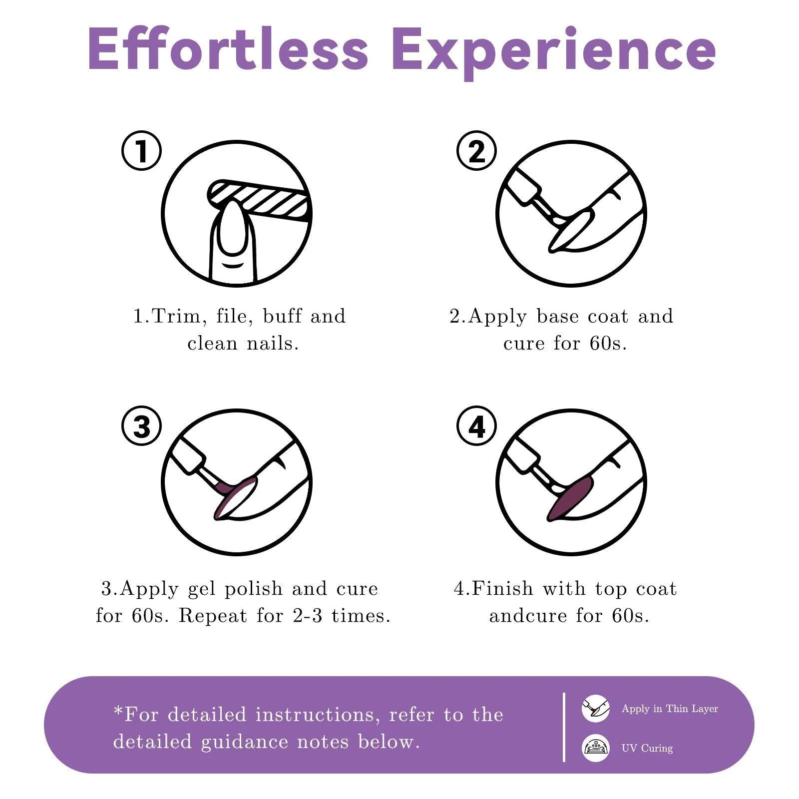 LKEnail Peachberry Twilight - 6 Color Nail Gel Kit - LKEnail