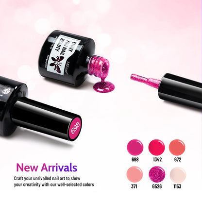 LKEnail Peachberry Twilight - 6 Color Nail Gel Kit - LKEnail