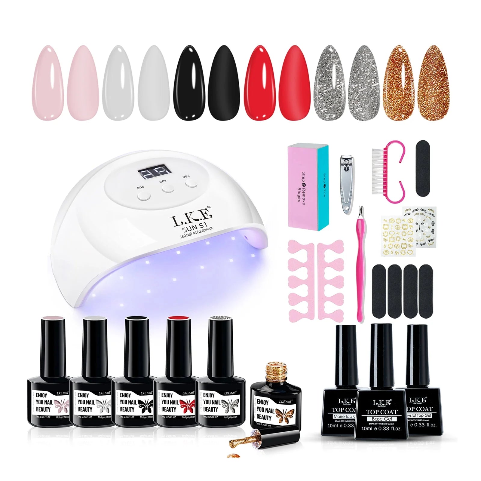 LKEnail Twilight Chroma - 6 Color Nail Gel Kit - LKEnail