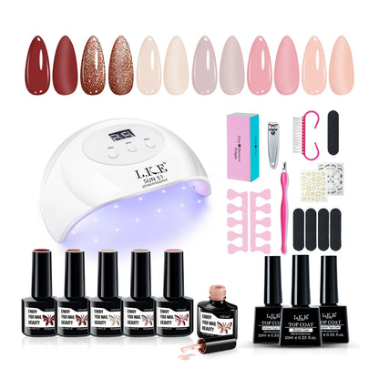 LKEnail Velvet Blush - 6 Color Nail Gel Kit - LKEnail